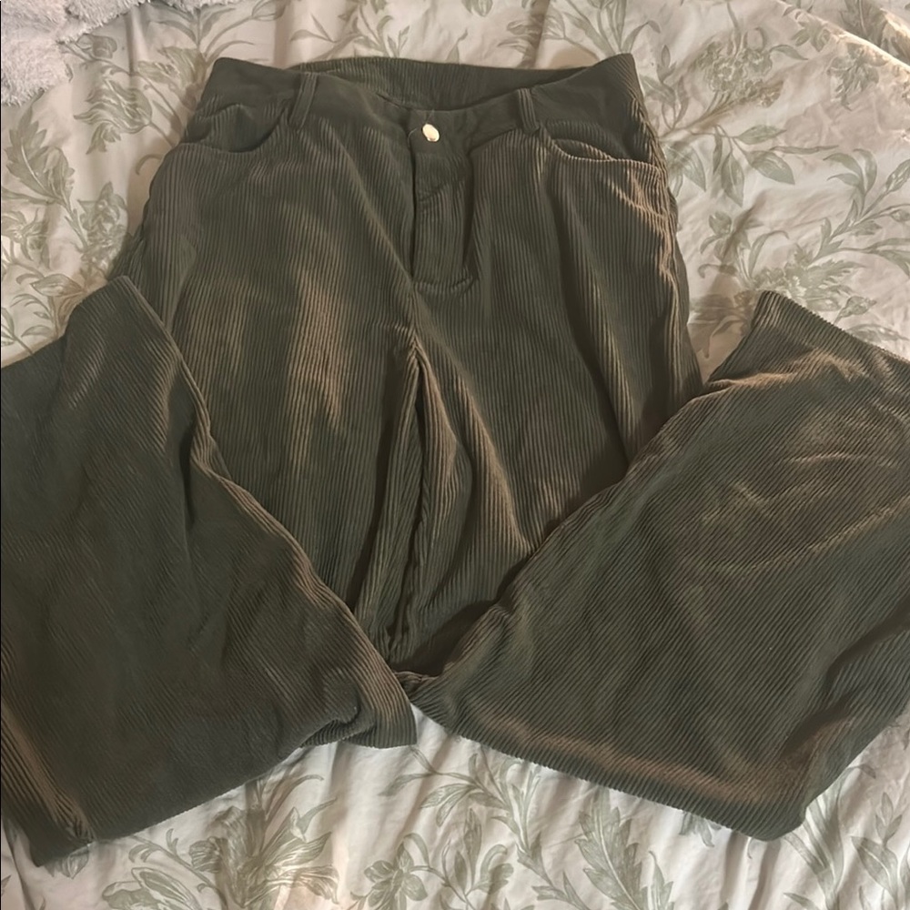 Olive Green Corduroy Pants